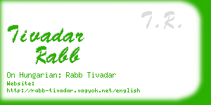 tivadar rabb business card